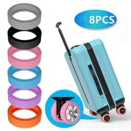 8pcs Silicone Luggage Wheel Covers Suitcase Caster Protectors Reduce Noise Trolley Box Casters Cover Travel Luggage Accessories