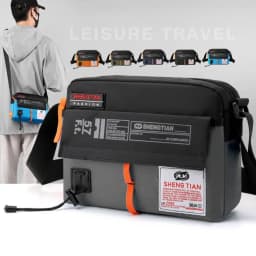 New Nylon Casual Crossbody Bag Color Contrast Waterproof Single Shoulder Bags Horizontal Large Capacity Sports Messenger Bags