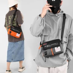 New Nylon Casual Crossbody Bag Color Contrast Waterproof Single Shoulder Bags Horizontal Large Capacity Sports Messenger Bags