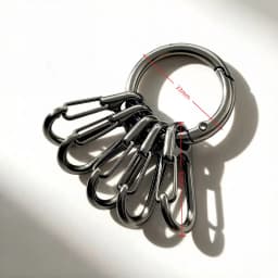 Metal O Ring Spring Clasps with 5pcs Hook Buckles for DIY Openable Round Carabiner Keychain Clips Hook Buckles accessories