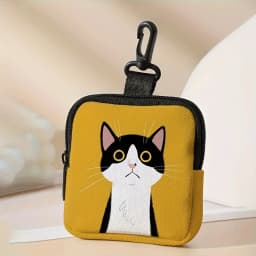 1pc，Cat Pattern Printing, Large Capacity Coin Wallet, Digital Printing Coin Wallet, Storage Bag, Ideal Choice for Gifts