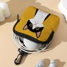 1pc，Cat Pattern Printing, Large Capacity Coin Wallet, Digital Printing Coin Wallet, Storage Bag, Ideal Choice for Gifts