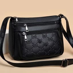 Unisex Square Shoulder Bag - Minimalist Crossbody Sling (Versatile Neutral-Tone Day Bag)