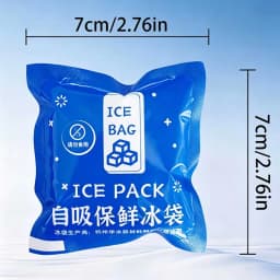 100Pcs Self-absorbing Ice Packs 7x7cm Reusable Cooling Ice Bags Summer Food Drinks Fresh Keeping Cold Pack For Seafood Fruit Del