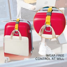 Luggage Straps Jacket Gripper with Square Carabiners & Ring Hooks Adjustable Baggage Suitcase Straps Belts Bag Travel Accessorie