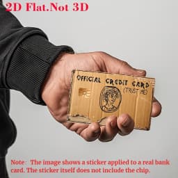 Funny Credit Card Sticker 2D Flat Skin PVC Waterproof Debit Card Cover Decal Bank Card Protector No Bubble EBT Gift