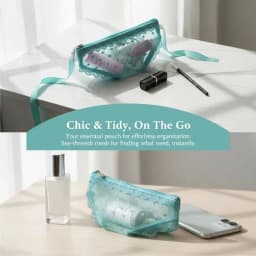 Portable Zippered Makeup Storage Bag Inspired by Lace Mesh Briefs for Easy Cosmetic Organization