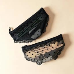 Portable Zippered Makeup Storage Bag Inspired by Lace Mesh Briefs for Easy Cosmetic Organization