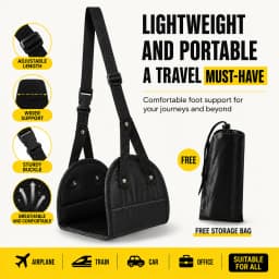 Travel Portable Rest Hanging Footstool Multifunctional Portable Hammock Footrest for Home Office Outdoor Airpalne Train Travel