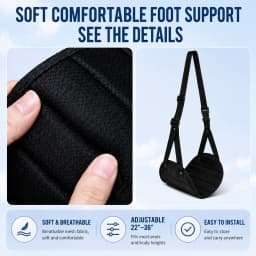 Travel Portable Rest Hanging Footstool Multifunctional Portable Hammock Footrest for Home Office Outdoor Airpalne Train Travel