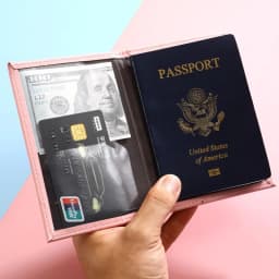 PU Leather Passport Cover for Men & Women Organizer - Protective Card Holder ID Document Covers World Map Travel Passport Case