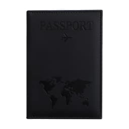 PU Leather Passport Cover for Men & Women Organizer - Protective Card Holder ID Document Covers World Map Travel Passport Case