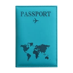 PU Leather Passport Cover for Men & Women Organizer - Protective Card Holder ID Document Covers World Map Travel Passport Case