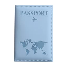 PU Leather Passport Cover for Men & Women Organizer - Protective Card Holder ID Document Covers World Map Travel Passport Case