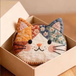 Japanese-Style Color-Blocking Cat Coin Purse, Cute and Stylish Makeup Bag, Student Stationery Storage Bag, with Ruler Set, Cartoon Portable Small Item Organizer, Cosmetics Storage