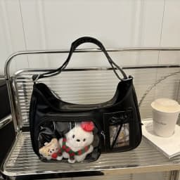Y2k Harajuku Shoulder Bag Women Korean Transparent Ita Bag School Crossbody Bag Female Japanese Designer Preppy Handbag Purse