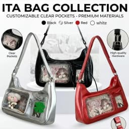 Y2k Harajuku Shoulder Bag Women Korean Transparent Ita Bag School Crossbody Bag Female Japanese Designer Preppy Handbag Purse