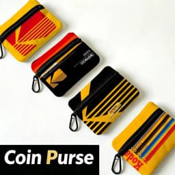 K-Kodak Retro-Vintage Multifunctional Oxford Cloth Small Pouch With Hook Mini Coin Wallet Earbud Storage Bag