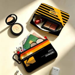 K-Kodak Retro-Vintage Multifunctional Oxford Cloth Small Pouch With Hook Mini Coin Wallet Earbud Storage Bag