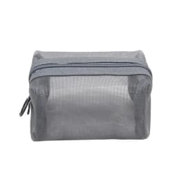Mini Clear Nylon Mesh Cosmetic Bags Cute Women Small Lipstick Makeup Bags Pouch Data Line Key Earphone Organizer Case