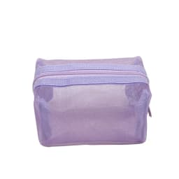 Mini Clear Nylon Mesh Cosmetic Bags Cute Women Small Lipstick Makeup Bags Pouch Data Line Key Earphone Organizer Case