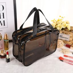 Multifunction Transparent Cosmetic Bag Dry and Wet Separation PVC Cosmetic Storage Bag Large Capacity Waterproof Makeup Bag