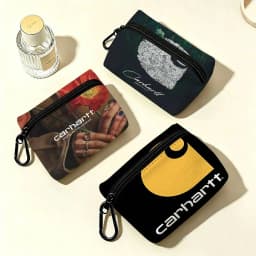 Brand C-Carhartt Waterproof Oxford Cloth Zipper Wallet Portable Hanging Small Coin Purse For Travel