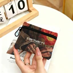 Brand C-Carhartt Waterproof Oxford Cloth Zipper Wallet Portable Hanging Small Coin Purse For Travel