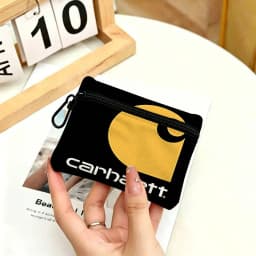 Brand C-Carhartt Waterproof Oxford Cloth Zipper Wallet Portable Hanging Small Coin Purse For Travel