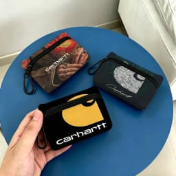 Brand C-Carhartt Waterproof Oxford Cloth Zipper Wallet Portable Hanging Small Coin Purse For Travel