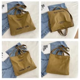 Japanese Minimalist Canvas Crossbody Satchel Thick Washable Handbag with Large Capacity Unisex Fashion Shoulder Bag for Students
