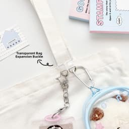 2pcs High Quality PVC Bag Strap Extension Buckle Transparent Bag Strap Clip Backpack Buckle Bag