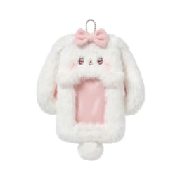 Cute Bunny Plush Photo Holder Student ID Card Holder Rabbit with Bowknot Design Photo Album Photo Protector Cover Gift for