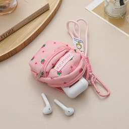 Mini Lipstick Earphone Bag, Trendy Niche Design Pendant Coin Purse, Cute Bag Charm with Lanyard