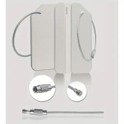 5Pcs Aluminum Luggage Tags Durable Travel Baggage Identifier with Secure Holder By Ovener