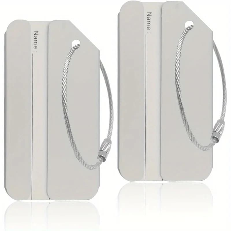 5Pcs Aluminum Luggage Tags Durable Travel Baggage Identifier with Secure Holder By Ovener