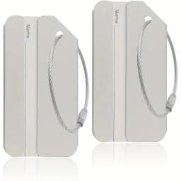 5Pcs Aluminum Luggage Tags Durable Travel Baggage Identifier with Secure Holder By Ovener
