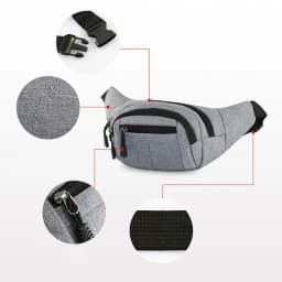 Men's Breast Package Waterproof Outdoor Sports Bag Canvas Pouch Korean-style Waist Bag Fanny Pouch Crossbody Male Banana Bag