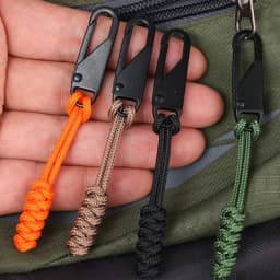 Portable Outdoor Bag Zipper Puller Metal Zipper Head Slider Detachable Wear-resistant Weave Zippers Pull DIY Sewing Accessorie