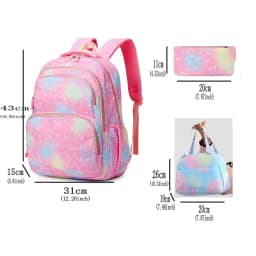 3pcs Mochilas KPop Demon Hunters Backpack HUNTR Lightweight Breathable Outdoor Capacity School Bag Women Travel Backpack