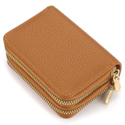 Women's Double Zipper Wallet Fashion Short Credit Card Holder with Large Capacity Coin Purse