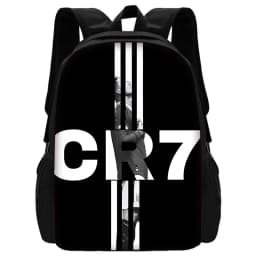 Child School Football R-RonaldoS CR7 Backpack with Lunch Bags ,Pencil Bags ,School Bags for Boys Girls Best Gift