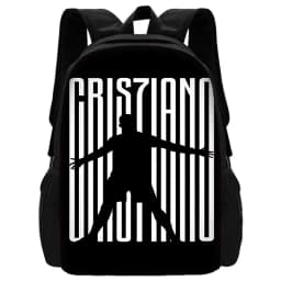 Child School Football R-RonaldoS CR7 Backpack with Lunch Bags ,Pencil Bags ,School Bags for Boys Girls Best Gift
