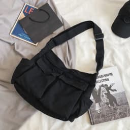 Workwear Canvas Shoulder Bag Large Capacity Retro Messenger Bag New Student Class Messenger Bag