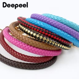 1Pc Deepeel 40-60cm PU Leather Bag Strap Handbag Handles Chain Women's Bags Shoulder Belt Metal Buckles Replacement Accessories