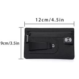 Travel Security Money Bag RFID Blocking Card Holder Purse Hidden Clip Stash for Men Women Secret Pocket Waist Pack Mini Wallet