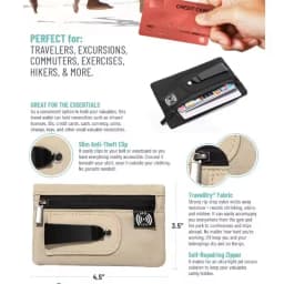 Travel Security Money Bag RFID Blocking Card Holder Purse Hidden Clip Stash for Men Women Secret Pocket Waist Pack Mini Wallet