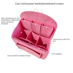 Portable Backpack Insert Small Bag Cosmetic Bags Makeup Organizer Interior Travel Bag Women Divider Shoulder Bag