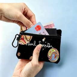 S-Smiths fashion P-Pauls Compact Oxford Cloth Zipper Pouch Detachable Carabiner Mini Coin & Key Wallet