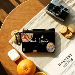 S-Smiths fashion P-Pauls Compact Oxford Cloth Zipper Pouch Detachable Carabiner Mini Coin & Key Wallet